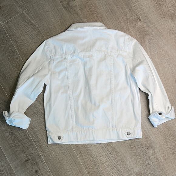 NWT SEE THRU SOUL White Button Front Denim Jean Jacket Women’s - Picture 8 of 8